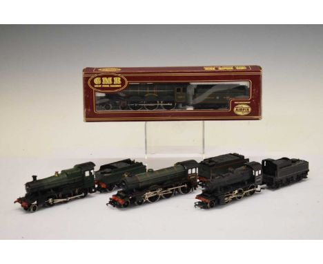 Mixed quantity of 00 gauge railway trainset locomotives and tenders to include; boxed Airfix GWR 'Caerphilly Castle', Bachman
