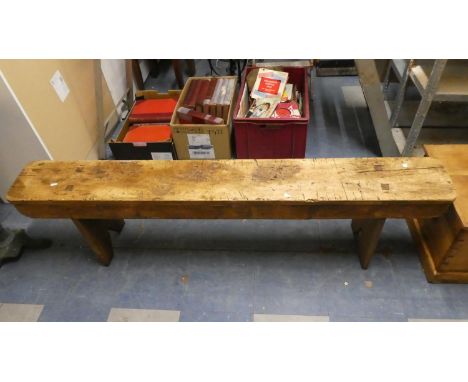 A Vintage Pine Bench, 168cm Long 