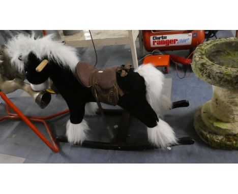 A Modern Soft Toy Rocking Horse, 80cm Long 