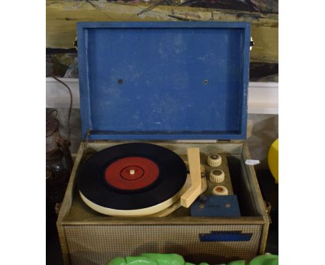 A Vintage Child's Transistor Record Player, 30cm Wide 