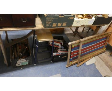 Two Boxes of Tools and a Step Stool 