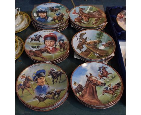 A Collection of Twenty-Four Royal Worcester Decorated Plates, Great Racehorse Series etc 