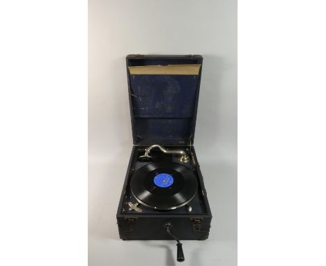 A Vintage Wind Up Gramophone Record, Working Order 