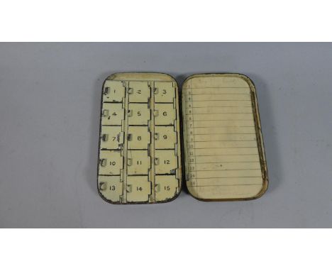 A Vintage Hardy Girodon Praylon Fly Box with Fifteen Numbered Compartments C.1920 