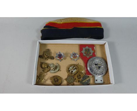 A Collection of Various Military and Enamel Badges and Medallions, Military Beret etc 