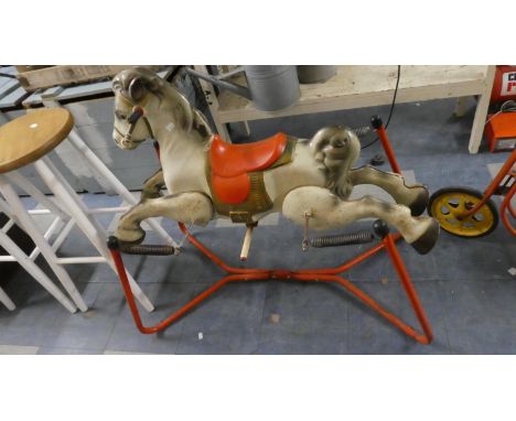 A MId 20th Century Mobo Child's Rocking Horse, 90cm Long 