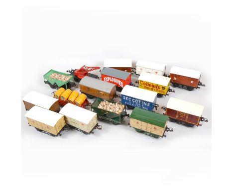 O gauge model railway vans and rolling stock, Eighteen including ACE Trains 'Sec Cotine' van; GC good wagons (x2); Horton Ser