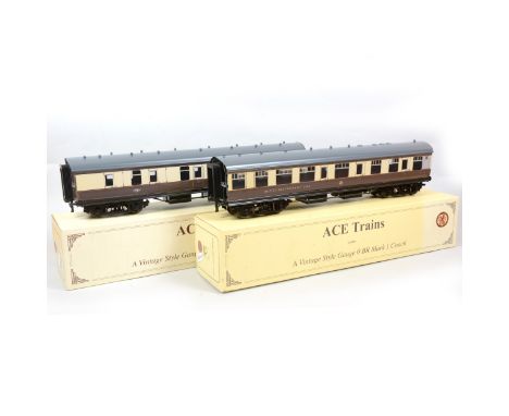 ACE Trains O gauge model railway passenger coach, two including BR Mark 1 Pullman coach; BR Mark I Pullman Buffet car W1728, 