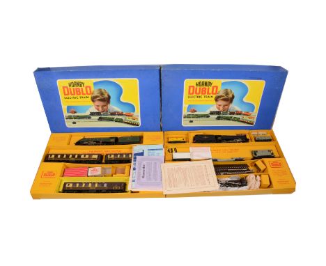 Two matched Hornby Dublo OO gauge model railway sets, P15 Freight Train set with Hornby Dublo 'Golden Fleece' locomotive, and