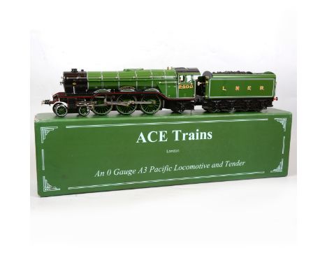 ACE trains O gauge model railway locomotive and tender, LNER 4-6-2, 'Windsor Lad', A3 Pacific, 2500, green, boxed with bookle