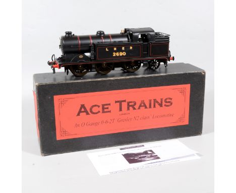 ACE Trains O gauge electric locomotive, LNER 0-6-2T, Gresley N2 Class, 2690, black, boxed with booklet.