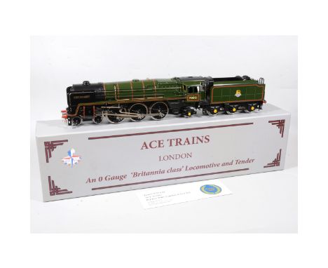 ACE Trains O gauge electric locomotive with tender, BR 4-6-2, Britannia Class 'Firth of Forth', 70051, L type, green, pre 56 