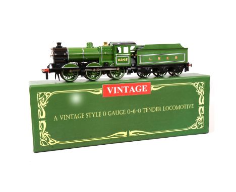 ACE Trains O gauge model railway locomotive and tender, LNER J Class 0-6-0, 8245, green, 3-rail electric, boxed with booklet.