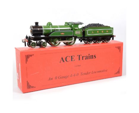 ACE Trains O gauge model locomotive and tender, LNER 4-4-0, 'Celebration Class', 2006, green, boxed with booklet.