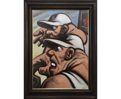 * PETER HOWSON OBE (SCOTTISH b. 1958),THE PATRIOTSoil on canvas, signedimage size 75cm x 60cm, overall size 95cm x 80cm Frame