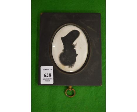 A 19th century silhouette portrait of a lady.