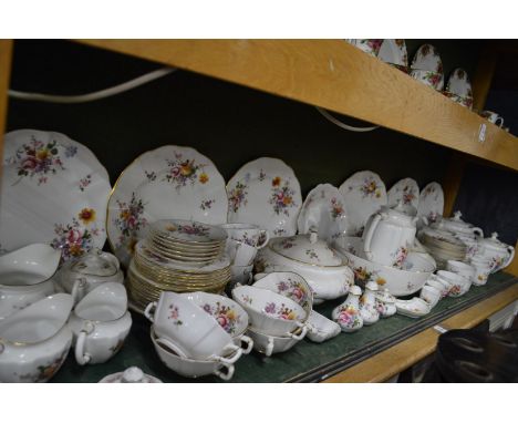 A comprehensive collection of Royal Crown Derby, Derby Poses china to include numerous plates, cups, saucers, soup bowls and 
