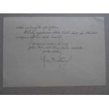 Mucha, Alfons Maria (Ivanice 1860 - 1939 Prag). Eigenhändiger Brief in tschechischer Sprache mit