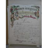 Sammlung von 20 handschriftlichen Briefen an das Ehepaar Grimm von deren Kindern und Enkeln.