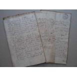 Recht.- Finanzgeschäfte und Verträge. 6 Schriftstücke. 4 Schreiben Verden und Hardenberg 1740, 2