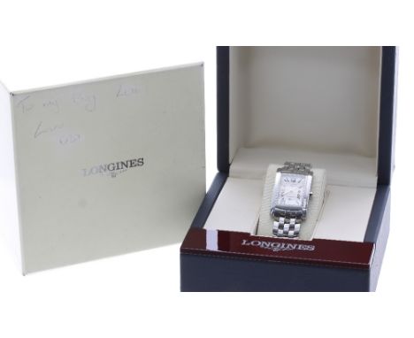 Longines Dolce Vita automatic rectangular stainless steel gentleman's bracelet watch, ref. L5.657.4, serial no. 3095xxxx, rec