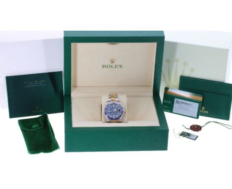 Rolex Oyster Perpetual Date Submariner stainless steel and gold gentleman's bracelet watch, ref. 116613LB, serial no. 24VGxxx