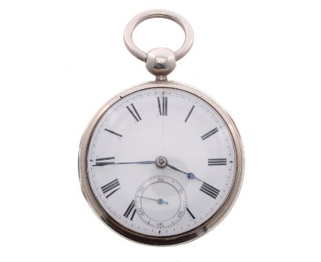 George IV Irish silver fusee lever pocket watch, Chester 1826, the movement signed Topham, Dublin, no. 158, with Massey II es