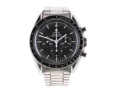 Omega Speedmaster Professional chronograph stainless steel gentleman's bracelet watch, ref. ST 145.022 78, circa 1980, serial