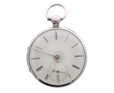 Silver fusee lever pocket watch, Chester 1849, signed John Priest, Liverpool, no. 1066, with Liverpool jewelling, three arm g