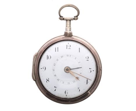 Smith, Chatham - George III silver verge calendar pair cased pocket watch, London 1806, the fusee movement signed Smith, Chat