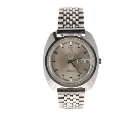 Omega Genéve Electronic f300Hz Chronometer 'tuning fork' stainless steel gentleman's wristwatch, ref. 198.031, circa 1974, se