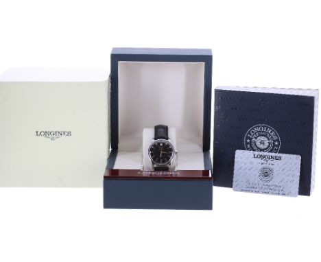 Longines Conquest Heritage automatic stainless steel gentleman's wristwatch, ref. L1.611.4, serial. no. 4256xxxx, circular bl