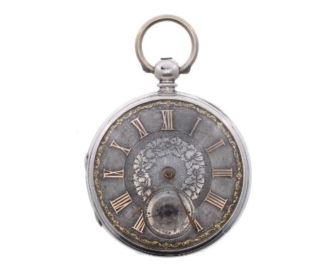 Victorian silver fusee lever pocket watch, London 1875, the movement signed William Williams Llaniddoes, no. 2061, with dust 