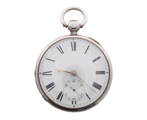 Early 19th century silver cylinder pocket watch, London 1828, the fusee movement signed William Wilson, Southampton Street, S