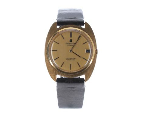 Universal Genéve Gilt Shadow automatic gold plated and stainless steel gentleman's wristwatch, ref. 567103, circa 1960s, seri