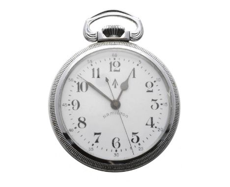 Hamilton British Military 3992B Navigation Master nickel cased deck watch, circa 1942, the dial with Military arrow signed Ha