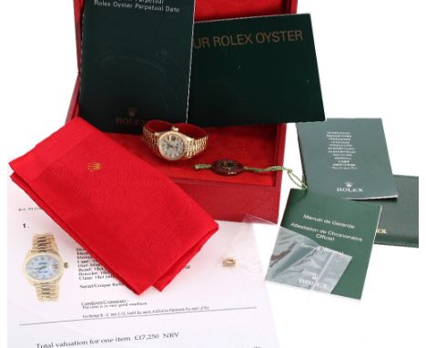 Rolex Oyster Perpetual Datejust 18ct lady's bracelet watch, ref. 69178, circa 1985, serial no. 8133xxx, fluted bezel, after-m
