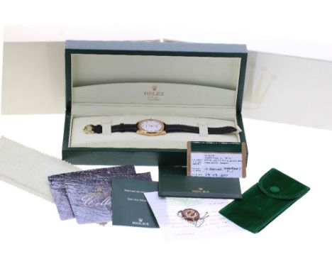 Rolex Cellini Danaos 18ct gentleman's wristwatch, ref. 4243, circa 2007/08, serial no. M78xxxx, circular white dial with lumi