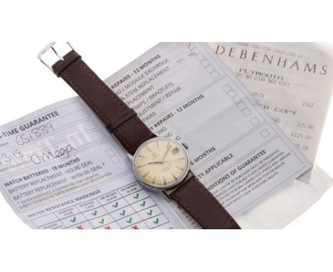Omega Seamaster 600 stainless steel gentleman's wristwatch, ref. 136.012, circa 1966, serial no. 24063xxx, silvered dial with
