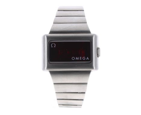 Omega Time Computer LED digital stainless steel gentleman's bracelet watch, ref. 196 0044, circa 1973, serial no. no. 379152x