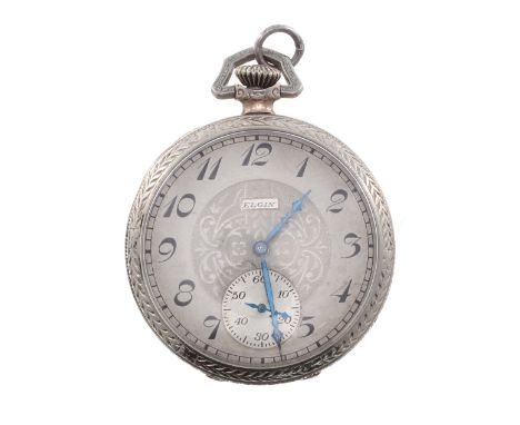 Elgin National Watch Co. lever small pocket watch, circa 1924, 15 jewel movement, no. 27350687, silvered dial with Arabic num