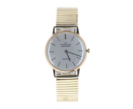 Universal Genéve Golden Shadow automatic 18ct gentleman's wristwatch, import hallmarks for London 1981, circular silvered dia