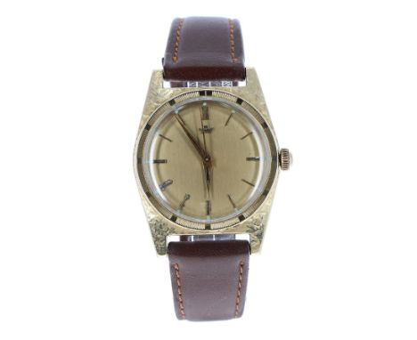 Marvin 'Flying Dutchman' gold capped and stainless steel automatic gentleman's wristwatch, the gilded dial with baton markers