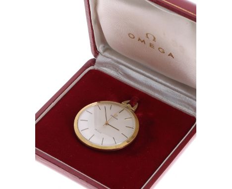 Omega De Ville 18ct dress lever pocket watch, circa 1970, serial no. 31289xxx, cal. 601 17 jewel movement, signed silvered di