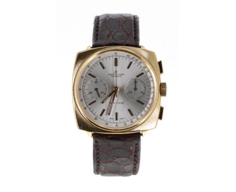 Breitling Top-Time chronograph gold plated gentleman's wristwatch, ref. 2008-33, circa 1969, serial. no. 12834xx, circular si