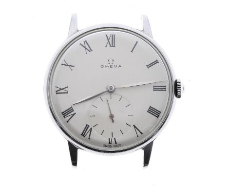 Omega 'oversized' stainless steel gentleman's wristwatch, ref. 2319/10, circa 1940s, serial no. 10873xxx, the signed silvered