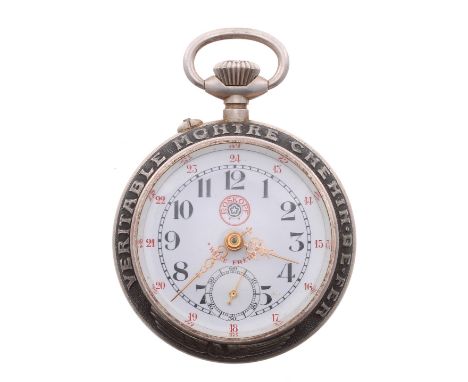 Roskopf Patent Wille Freres railroad pocket watch, gilt frosted movement no. 30353, signed dial with Arabic numerals, outer r