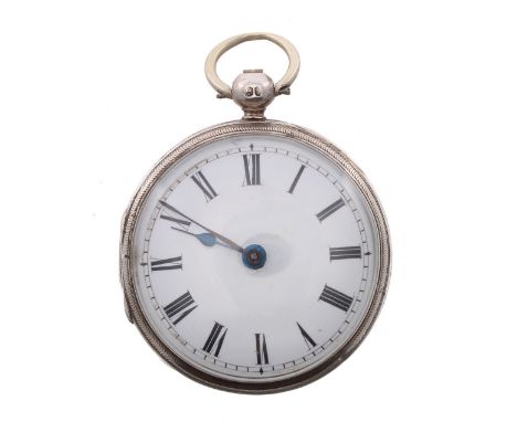 Early Victorian silver verge pocket watch, London 1841, the fusee movement signed Lindley, St Martin's Court, no. 1731, with 