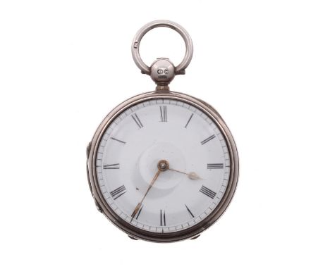 Small Victorian silver fusee lever pocket watch, Birmingham 1878, signed P. Blackford, Lynton, no. 22451, the dial with Roman