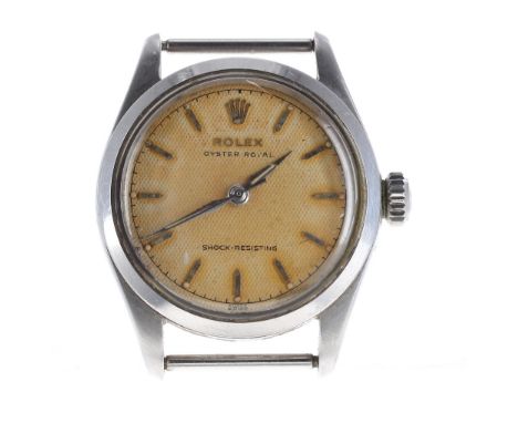 Rolex Oyster Royal 'shock-resisting' stainless steel gentleman's wristwatch, ref. 6244, circa 1953, serial no. 922xxx, circul